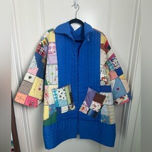 Upcycled patchwork quilt coat